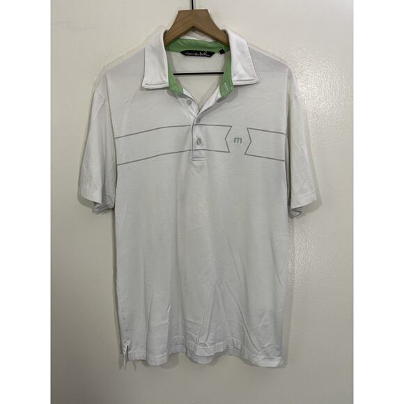 Travis Mathew Polo Large Normcore Preppy Luxury Golf Beach Performance Dad White - Picture 1 of 13